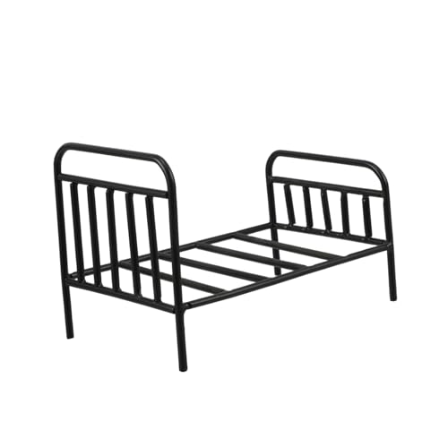 GARIOUANS Puppenhaus Blume Bett Stehen Metall Bett Rahmen Miniatur Möbel Dekorative Set Für von GARIOUANS