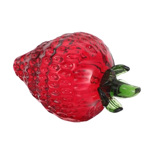 GARIOUANS Kristallornamente Künstliche Früchte Zur Dekoration Erdbeerornament Heimdekor Erdbeeren Vintage Künstliches Obstdekor Kristalldekorationen Für Zuhause von GARIOUANS