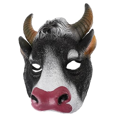 GARIOUANS Kuhkopfmaske für Kostümpartys Realistische Tiermaske aus PU für Halloween Karneval und Cosplay Maske für Erwachsene GARIOUANS Kuhkopfmaske für Kostümpartys Realistische Tiermaske aus PU für Halloween Karneval und Cosplay Maske für Erwachsene von GARIOUANS