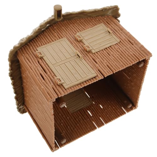 GARIOUANS Kunststoff Mini Bauernhof Modellhaus mit Abnehmbarem Design Kleines Dekoratives Landhaus für Garten Balkon Schreibtisch Kinderfreundliches Detailreiche Landschaftsdeko von GARIOUANS