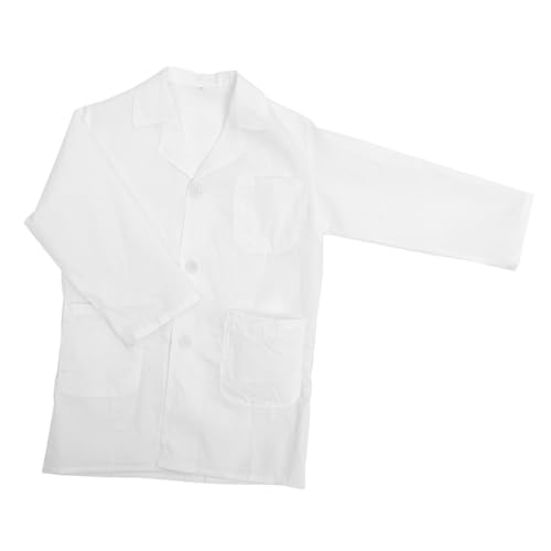 GARIOUANS Laborkittel Waschbar Unisex Wissenschaftler Kostüm mit Taschen Langarm Weiß für Jungen Mädchen Geburtstag Party Cosplay von GARIOUANS