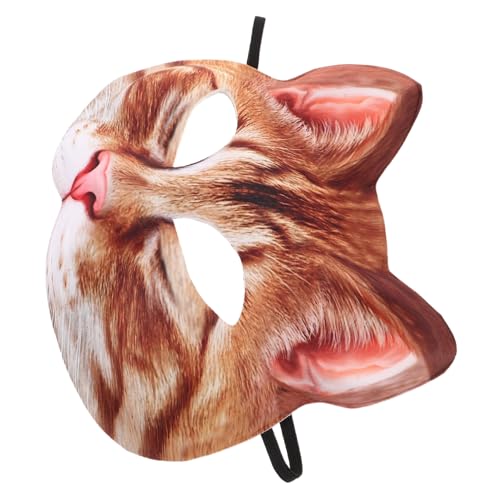 GARIOUANS Leichte Katzenmaske Halbgesicht für Erwachsene Komfortables Halloween Cosplay Accessoire Wiederverwendbar und Leicht zu Reinigen für Maskenball und Tierkostüm Party von GARIOUANS
