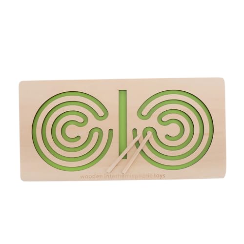 GARIOUANS Lernspielzeug für Meditationsübungsgerät Koordinationstrainingspielzeug hölzerne Labyrinthbretter Labyrinth Meditationsspiel Handpuzzles Handspiele Holz Hellgrün von GARIOUANS