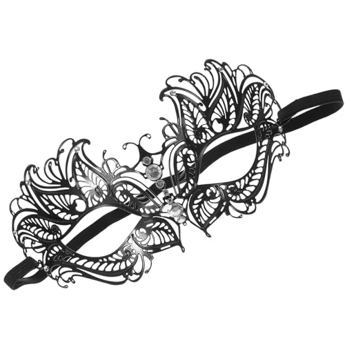 GARIOUANS Maske für Damen aus Metall Elegante Halbgesichtsmaske für Halloween Karneval und Maskeraden Leicht Bequem für Kostümpartys und Cosplay Veranstaltungen von GARIOUANS