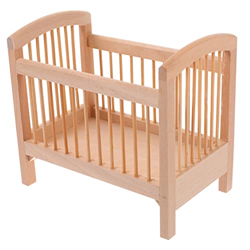 GARIOUANS Maßstab Leichtes Puppenhaus Zubehör Robustes Mini Kinderbett für Puppenhäuser Kompaktes Design für Kinderzimmer Dekoration von GARIOUANS