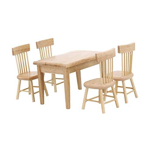 GARIOUANS Maßstab Mini Tisch und Stühle Holzstil Dekoratives Accessoire für Kleine Hausornamente und Fotoshootings GARIOUANS Maßstab Mini Tisch und Stühle Holzstil Dekoratives Accessoire für Kleine Hausornamente und Fotoshootings von GARIOUANS