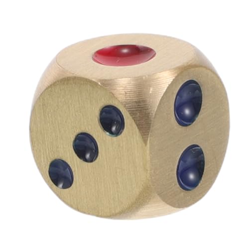 GARIOUANS Messingwürfel Standard-Spielwürfel Rollenspiel DIY- basteln Home -Klassenzimmer DIY Leere einzigartige dekorative Spielwürfel Perle Golden von GARIOUANS