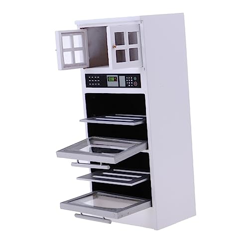 GARIOUANS Mikrowellenofen Für Puppenhaus Weißer Mini Mikrowellenschrank Zubehör Für Miniaturmöbel DIY Kochkabinett Dekoration von GARIOUANS