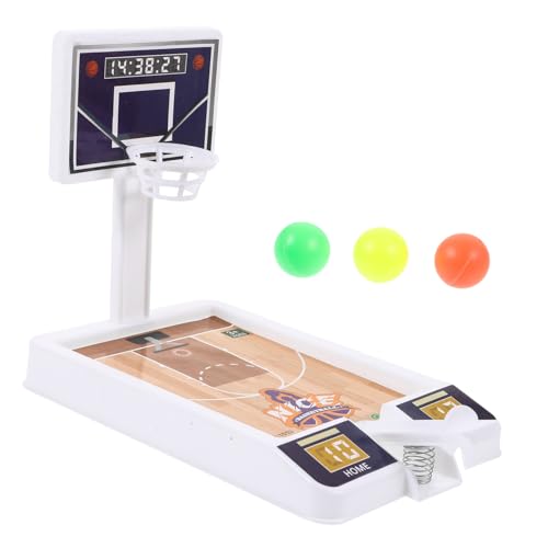 GARIOUANS Mini Basketball für Interaktives Tischspielzeug aus Langlebigem Kunststoff Fördert Feinmotorik und Hand Auge koordination für Indoor Geburtstag und Spielspaß Zufällige Farbe von GARIOUANS