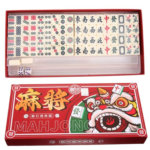GARIOUANS Mini Mahjong Set Tragbares Kompaktes Chinesisches Mahjongspiel mit Aufbewahrungsbox Leicht und Handlich für Reisen Camping Familienfeiern und Indoor Spiele Klares Design Perfektes GARIOUANS Mini Mahjong Set Tragbares Kompaktes Chinesisches Mahjongspiel mit Aufbewahrungsbox Leicht und Handlich für Reisen Camping Familienfeiern und Indoor Spiele Klares Design Perfektes von GARIOUANS