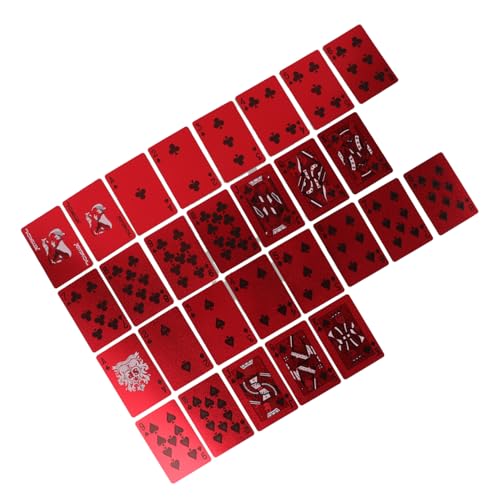 GARIOUANS Mini Pokerkarten Wasserdichtes Kartendeck für Brettspiele Party und Unterhaltung Rote Spielkarten für Spaß mit Freunden und Familie GARIOUANS Mini Pokerkarten Wasserdichtes Kartendeck für Brettspiele Party und Unterhaltung Rote Spielkarten für Spaß mit Freunden und Familie von GARIOUANS