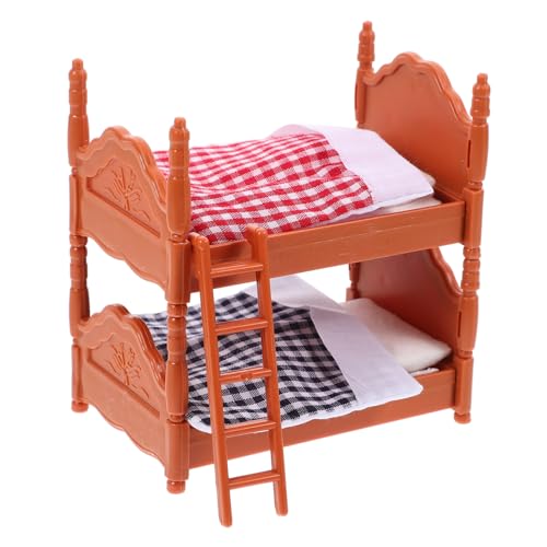 GARIOUANS Mini Puppenhaus Etagenbett aus Hochwertigem Material Robustes Langlebiges Miniatur Doppelstockbett für Puppenhaus Dekoration und Kinderspielzeug Verschleißfestes Tragbares Design GARIOUANS Mini Puppenhaus Etagenbett aus Hochwertigem Material Robustes Langlebiges Miniatur Doppelstockbett für Puppenhaus Dekoration und Kinderspielzeug Verschleißfestes Tragbares Design von GARIOUANS