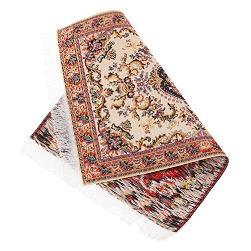 GARIOUANS Mini-Teppich Simuliertes Teppichdekor Miniaturteppich Mini-hausverzierung Zubehör Für Puppenhäuser Puppenhaus-Layout Kleines Hausdekor Teppich Dekoration Mini-hausbedarf Tuch von GARIOUANS