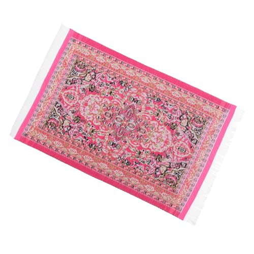 GARIOUANS Mini Teppich für Puppenhaus Handgewebter Vintage Teppich mit Orientalischem Muster Polyester Material Strapazierfähig und Pflegeleicht für Miniatur Dekoration und Micro Landscape GARIOUANS Mini Teppich für Puppenhaus Handgewebter Vintage Teppich mit Orientalischem Muster Polyester Material Strapazierfähig und Pflegeleicht für Miniatur Dekoration und Micro Landscape von GARIOUANS