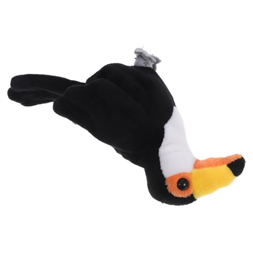 GARIOUANS Mini -Vogelfingerpuppe Plüschtiere Fingerpuppenspielzeug Plüsch-Vogel-Fingerpuppenspielzeug Vogelpuppe Vogel Fingerpuppe Kinderpuppen Vogel Handpuppe Tierpuppe PP Baumwolle Schwarz von GARIOUANS