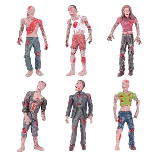GARIOUANS Mini Zombie Figuren aus Robustem Kunststoff Bewegliche Gelenk Zombie Puppen für Party Pranks Realistische Simulation Vielseitig als Dekoration für Sandtische und Mikro Szenen von GARIOUANS