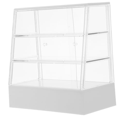 GARIOUANS Miniatur Bäckerei Schrank Puppenhaus Zubehör Weißer Ladenschrank mit Feinen Details Modell Display für Kuchen Dekoration für Puppenhaus Szenen von GARIOUANS