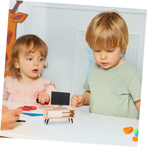 GARIOUANS Miniatur Fernseher mit LCD Display Puppenhaus Tv Schrank Weiß Realistische Wohnzimmer Dekoration Vielseitiges für Puppenstube und Spielset GARIOUANS Miniatur Fernseher mit LCD Display Puppenhaus Tv Schrank Weiß Realistische Wohnzimmer Dekoration Vielseitiges für Puppenstube und Spielset von GARIOUANS