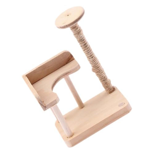 GARIOUANS Miniatur Holz Katzen Klettergerüst Puppenhaus Zubehör Handgefertigtes Mini Haustier Möbel Modell Dekorativer Katzenbaum für Bjd Puppen Stabiles Holzdesign Miniaturspielzeug von GARIOUANS