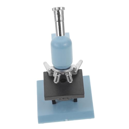 GARIOUANS Miniatur Mikroskop Puppenhaus Deko Mini Mikroskop Modell Spielszene Lernspielzeug für Kreativitätsförderndes Langlebiges Puppenzubehör in Blau von GARIOUANS