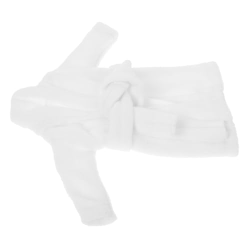 GARIOUANS Miniatur Puppen Bademantel Weiß Festlicher Puppenzubehör Robe Accessoire Für Weihnachtsfeier Puppenkleidung Geschenkidee von GARIOUANS