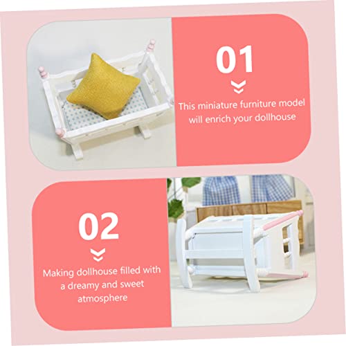 GARIOUANS Miniatur Puppenbett Babybett mit Feiner Textur Mini Haus Möbel Puppenhaus Schlafzimmer Dekoration Sicheres Modell für Warmes Romantisches im Puppenhaus GARIOUANS Miniatur Puppenbett Babybett mit Feiner Textur Mini Haus Möbel Puppenhaus Schlafzimmer Dekoration Sicheres Modell für Warmes Romantisches im Puppenhaus von GARIOUANS