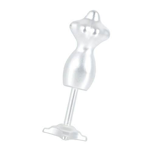 GARIOUANS Miniatur Puppenkleiderständer aus Robustem Zinklegierung Metall Kreatives Doll Clothes Display Rack für Puppenmode Dekoratives Model Mannequin Silberfarbener Tischaufsteller von GARIOUANS