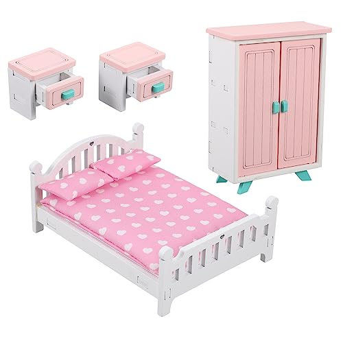 GARIOUANS Miniatur Puppenmöbel Set Teilig Schlafzimmer Miniaturmöbel für Puppenhaus Realistisches Rollenspiel für Kleinkinder Bett Fensterkommoden und Kleiderschrank DIY Puppenhaus Zubehör GARIOUANS Miniatur Puppenmöbel Set Teilig Schlafzimmer Miniaturmöbel für Puppenhaus Realistisches Rollenspiel für Kleinkinder Bett Fensterkommoden und Kleiderschrank DIY Puppenhaus Zubehör von GARIOUANS