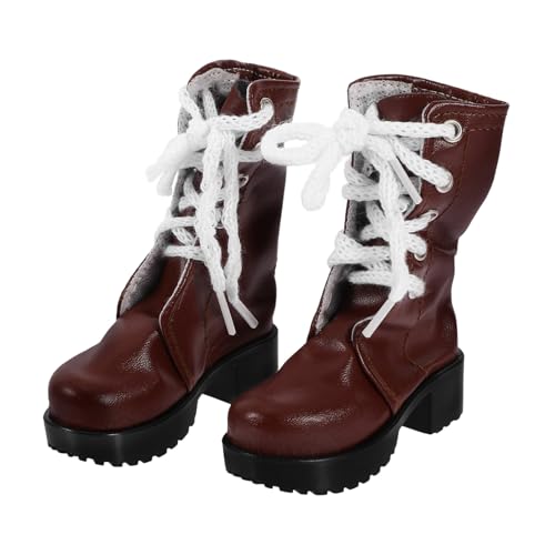 GARIOUANS Miniatur Puppenschuhe PU Leder Stiefel für Puppen Doll Accessories Robuste Verschleißfeste Mini Boots für Puppenhaus Dekoration Spielzeugzubehör von GARIOUANS