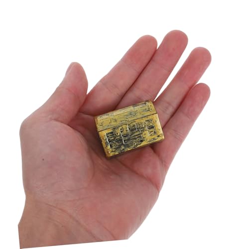 GARIOUANS Miniatur Schatztruhe aus Legierung Kleine Puppenhaus Deko Detailreiche Miniatur Münzen und Barren Vielseitiges Puppenhaus Zubehör für Miniaturlandschaften und Sammlungen von GARIOUANS