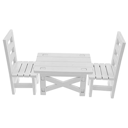 GARIOUANS Miniaturmöbel Set für Puppenhäuser Teiliges Set Stühle Tisch aus Hochwertigem für Kreative Rollenspiele und Miniaturszenen für Fantasievolles von GARIOUANS