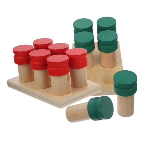 GARIOUANS Montessori Geruchssinn Lernspielzeug aus Holz Motorisches Trainingsspielzeug für Robuste Sensorik Spielzeugbox für Kleinkinder Fördert Kreativität und Logisches Denken von GARIOUANS