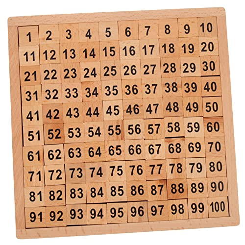GARIOUANS Montessori Holz Mathematik Lernbrett Zahlenbrett aus Buchenholz Interaktives Intellektuelles Lernspielzeug für Vorschulkinder und Erstklässler Fördert Gehirn von GARIOUANS