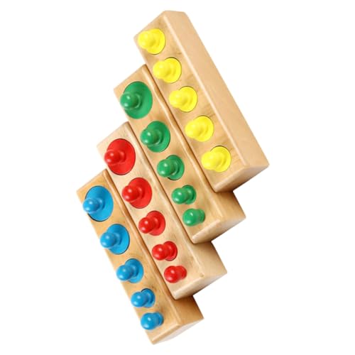 GARIOUANS Montessori Holzspielzeug Buntes Noppen Zylinder Motorisches Lernspielzeug Ab Jahr für Kleinkinder zur Feinmotorik und Hand Augen Koordination Pädagogisches Steckspielzeug GARIOUANS Montessori Holzspielzeug Buntes Noppen Zylinder Motorisches Lernspielzeug Ab Jahr für Kleinkinder zur Feinmotorik und Hand Augen Koordination Pädagogisches Steckspielzeug von GARIOUANS