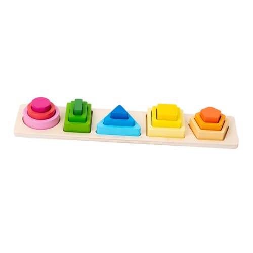 GARIOUANS Montessori Holzspielzeug Set Geometrisches Sortierspiel für Kleinkinder Fördert Kreativität und Feinmotorik Bunte Formen für Kindergarten und Zuhause von GARIOUANS
