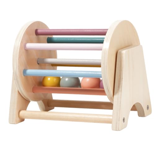 GARIOUANS Montessori Holzspielzeug Textil Trommel Lernspielzeug für Sensorisches Holzspielzeug Hand Auge Koordination Farb und Größenerkennung Pädagogisches von GARIOUANS