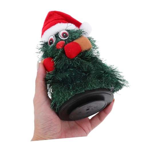 GARIOUANS Musik drehender Weihnachtsbaum Weihnachtsbaumfigur Elektrische Weihnachtspuppe Elektrisches Weihnachtsbaumspielzeug Weihnachtsbaum-Modell Grün von GARIOUANS