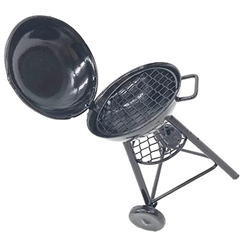 GARIOUANS Ofenmodell Miniatur-BBQ-Grill Grillenwerkzeuge Miniküche Mini-Grill Kleiner tragbarer Grill Puppenhaus-Küche Mini- -Küchenstütze Miniaturpuppenhaus Küche Spielzeuggrill Eisen von GARIOUANS