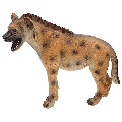 GARIOUANS Pädagogisches Kunststoff Hyänenmodell Lebendige Wildtierfigur Kindgerechtes Lernspielzeug Dekoratives Miniatur Hyänenornament für Schreibtisch Kinderzimmer und Garten von GARIOUANS