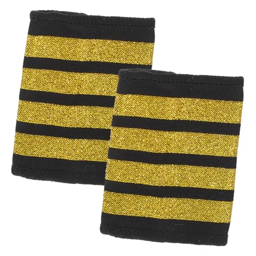 GARIOUANS Piloten Schulterklappen Goldene Streifen Epauletten für Sicher und Bequem für Rollenspiele und Kostüme für Kleine Flugliebhaber GARIOUANS Piloten Schulterklappen Goldene Streifen Epauletten für Sicher und Bequem für Rollenspiele und Kostüme für Kleine Flugliebhaber von GARIOUANS