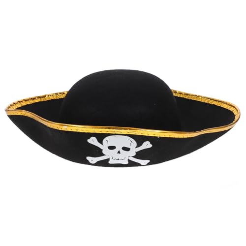 GARIOUANS Piratenhut mit Goldenem Rand Stil Cosplay Mütze Verkleidung für Karneval Fasching Halloween Party Zubehör GARIOUANS Piratenhut mit Goldenem Rand Stil Cosplay Mütze Verkleidung für Karneval Fasching Halloween Party Zubehör von GARIOUANS