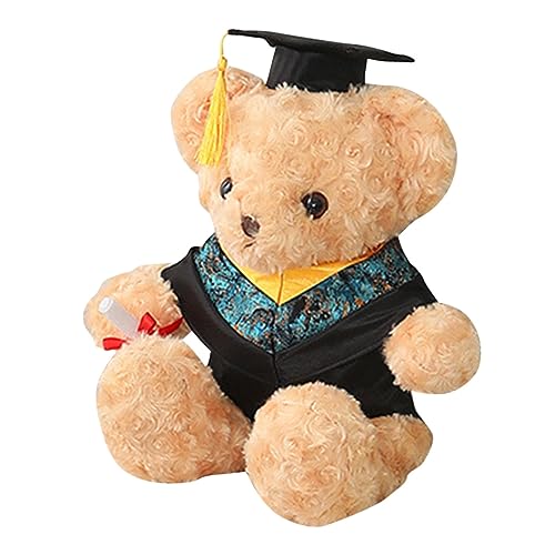 GARIOUANS Plüsch Dr Bär Kuscheltier Süßes Abschlussgeschenk für Studenten mit Gelbem zur Graduierung Niedliches Dekorationsspielzeug für GARIOUANS Plüsch Dr Bär Kuscheltier Süßes Abschlussgeschenk für Studenten mit Gelbem zur Graduierung Niedliches Dekorationsspielzeug für von GARIOUANS