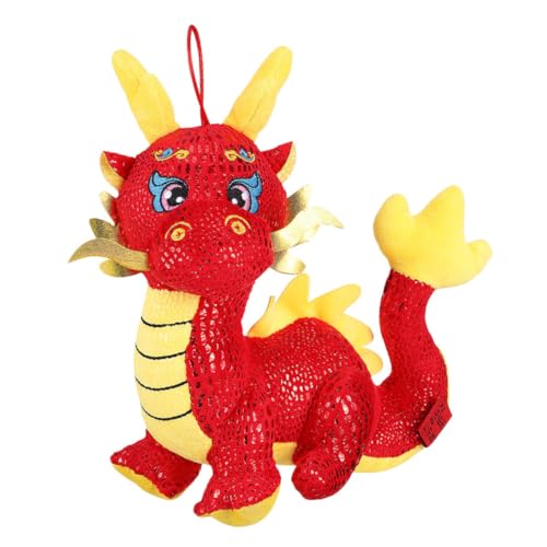 GARIOUANS Plüsch Drache Stofftier Lunar Year Dekoration Niedliche Drachenfigur Glücksbringer Geschenk für Chinesisches Neujahr Tischdeko Freundschaftsspielzeug von GARIOUANS