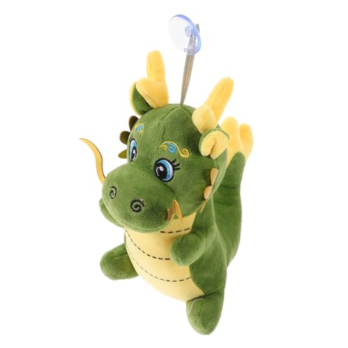 GARIOUANS Plüsch Drache Stofftier mit Saugnapf Chinesisches Neujahrs-Maskottchen Deko für Zuhause Auto Schule Festliche Drachenpuppe Geschenk für Familie Freunde von GARIOUANS