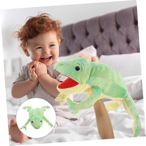 GARIOUANS Plüsch Frosch Handpuppe Kuscheltier Handpuppe Cartoon Tier für Interaktives Eltern Junge Mädchen Spiel Motorik Kommunikation von GARIOUANS