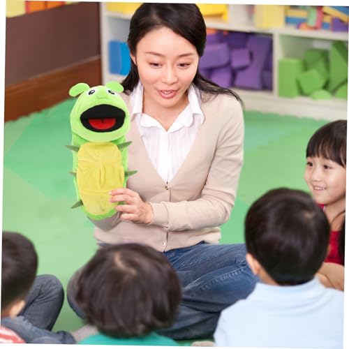 GARIOUANS Plüsch Handpuppe Kuscheliger Interaktiver Handpuppen Weiche Realistische Raupenform für Fantasievolles Geschichtenerzählen und Spielerische Kommunikation von GARIOUANS