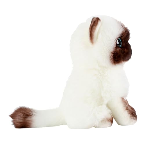 GARIOUANS Plüsch Siamkatze Kuscheltier Weiches Stofftier Niedliche Samtige Siamese Cat Puppe für Mädchen Jungen von GARIOUANS