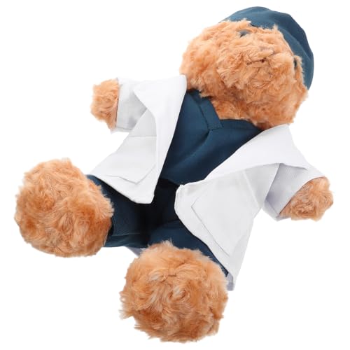 GARIOUANS Plüschbär im Outfit Große Bärenpuppe Kreative Deko und Kuscheltier für Mediziner und Medizinstudenten Detailreiches Design Fördert Fantasie von GARIOUANS