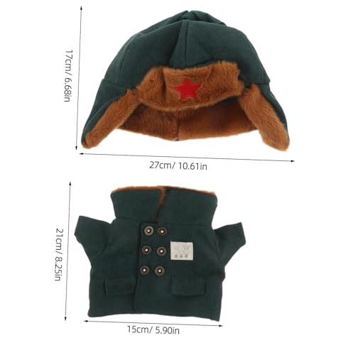 GARIOUANS Plüschpuppenkleidung Puppenarmee Ankleide Armeejacke Puppenzubehör Puppen Outfit Puppen Ankleidekleidung Armeepuppenkostüm Armeekostümpuppe Armeehutpuppe Grünes Polyester GARIOUANS Plüschpuppenkleidung Puppenarmee Ankleide Armeejacke Puppenzubehör Puppen Outfit Puppen Ankleidekleidung Armeepuppenkostüm Armeekostümpuppe Armeehutpuppe Grünes Polyester von GARIOUANS