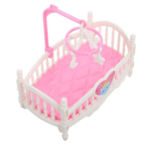 GARIOUANS Puppenhaus Babybett Miniaturmöbel Set für Handgefertigtes Puppenbett mit Kleinen Ornamenten zur Dekoration von Puppenhäusern Kreativität von GARIOUANS